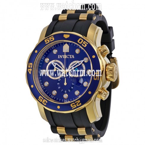 Invicta Pro Diver Chronograph Blue Dial Black Polyurethane Men's Watch 17882