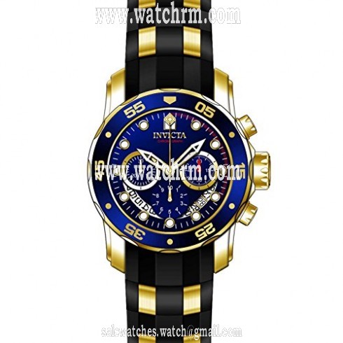 Invicta Pro Diver Chronograph Blue Dial Black Polyurethane Men's Watch 21929