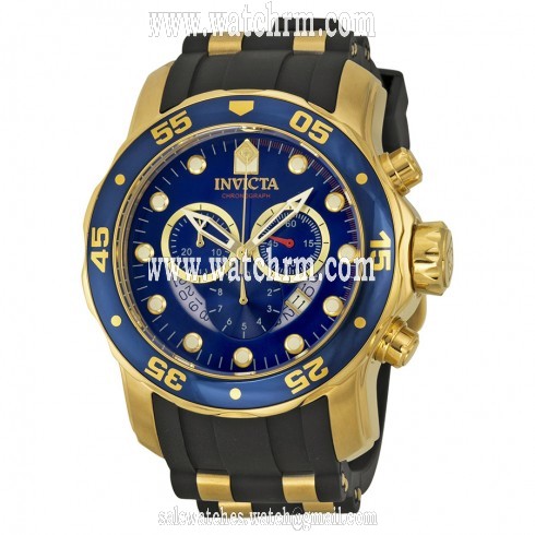 Invicta Pro Diver Chronograph Blue Dial Black Rubber Men's Watch 6983