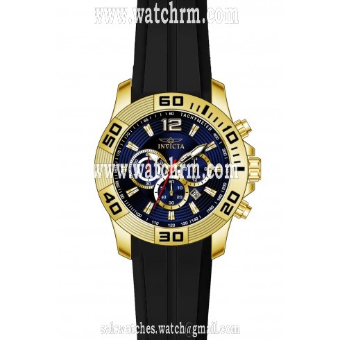 Invicta Pro Diver Chronograph Blue Dial Black Silicone Men's Watch 20299