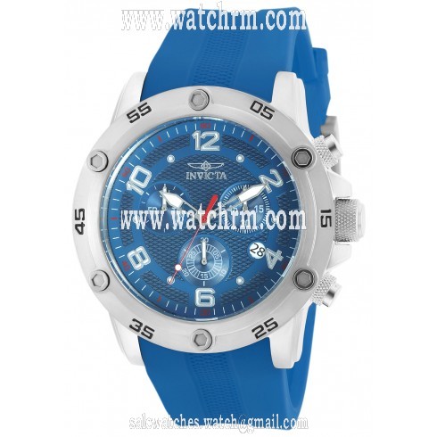 Invicta Pro Diver Chronograph Blue Dial Blue Polyurethane Men's Watch 20031