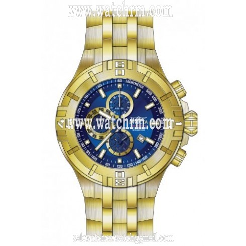 Invicta Pro Diver Chronograph Blue Dial Gold Ion-plated Men's Watch 15547