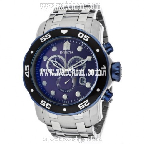 Invicta Pro Diver Chronograph Blue Dial Stainless Steel Men's Watch 80044
