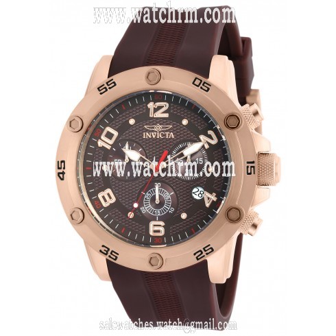 Invicta Pro Diver Chronograph Brown Dial Brown Polyurethane Men's Watch 20033