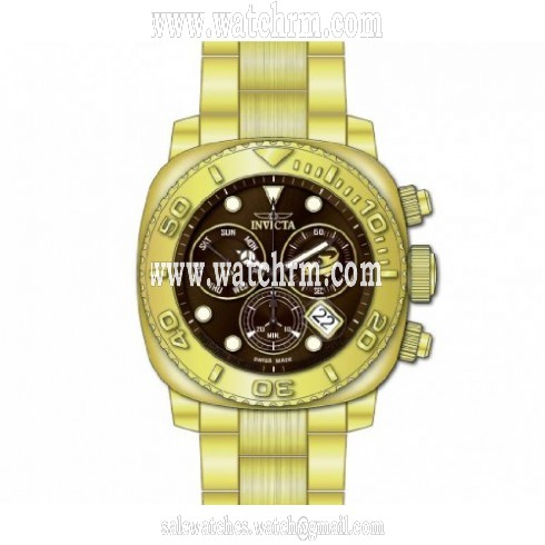 Invicta Pro Diver Chronograph Brown Dial Gold-tone Men's Watch 14651