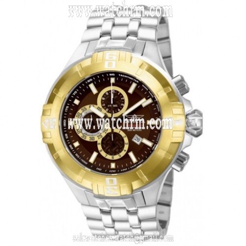 Invicta Pro Diver Chronograph Brown Gold-tone Dial Stainless Steel Men's Watch 12361