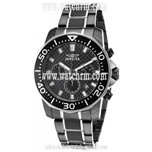 Invicta Pro Diver Chronograph Carbon Fiber Dial Two-tone Men's Watch 17257