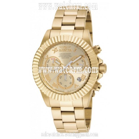 Invicta Pro Diver Chronograph Champagne Dial Gold-tone Men's Watch 16346