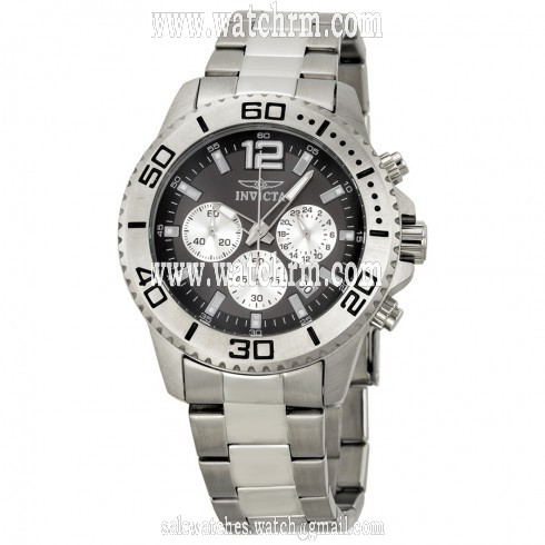Invicta Pro Diver Chronograph Charcoal Dial Stainless Steel Men's Watch 17398