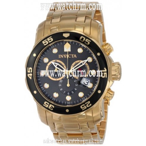 Invicta Pro Diver Chronograph Charcoal Dila Gold Ion-plated Men's Watch