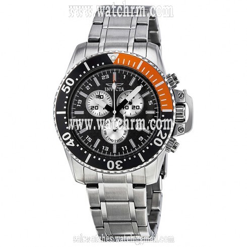Invicta Pro Diver Chronograph GMT Black Dial Stainless Steel Men's Watch 11282