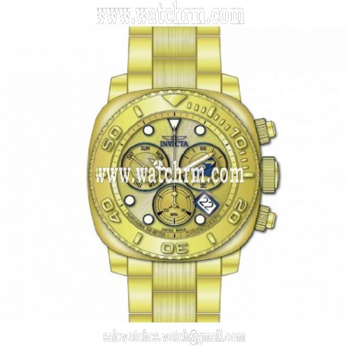 Invicta Pro Diver Chronograph Gold Dial Gold-tone Men's Watch 14650