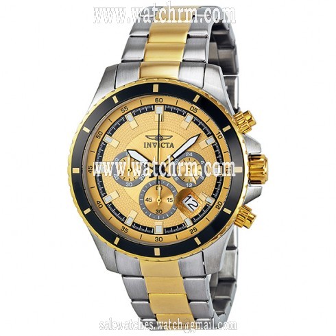 Invicta Pro Diver Chronograph Gold Dial Two-tone Men's Watch 12456