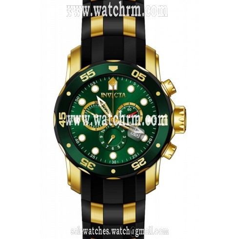 Invicta Pro Diver Chronograph Green Black Polyurethane Men's Watch 17886