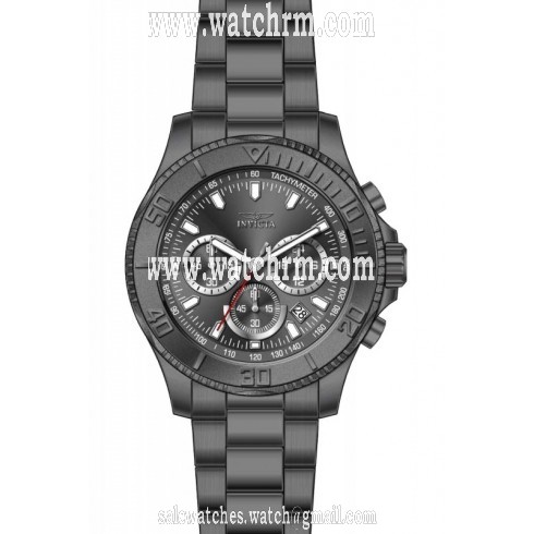 Invicta Pro Diver Chronograph Gunmetal Dial Gunmetal Ion-plated Men's Watch 17371