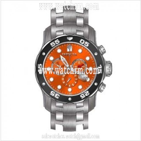 Invicta Pro Diver Chronograph Orange Dial Stainless Steel Men's Watch 80056