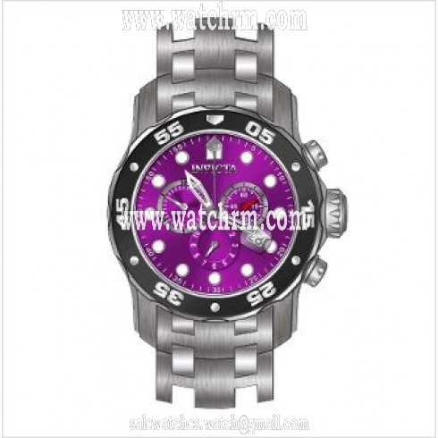 Invicta Pro Diver Chronograph Purple Dial Stainless Steel Men's Watch 80054