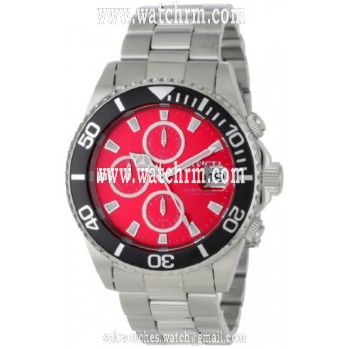 Invicta Pro Diver Chronograph Red Dial Stainless Steel Men's Watch 1004