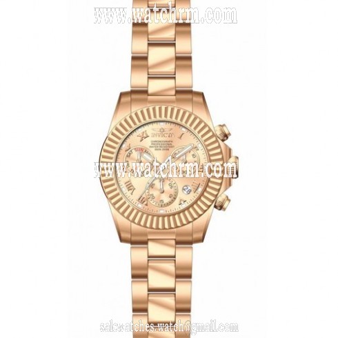 Invicta Pro Diver Chronograph Rose Dial Rose Gold-tone Men's Watch 16345