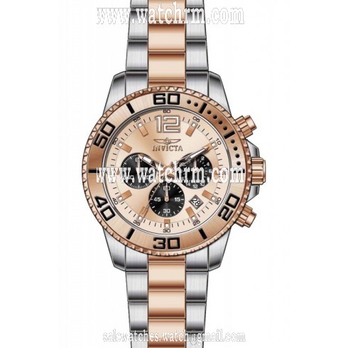 Invicta Pro Diver Chronograph Rose Dial Two-tone Men's Watch 17400