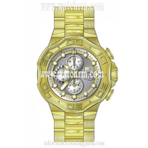 Invicta Pro Diver Chronograph Silver Dial 18kt Gold Ion-plated Men's Watch 15552