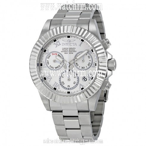 Invicta Pro Diver Chronograph Silver Dial Stainless Steel Men's Watch 16343