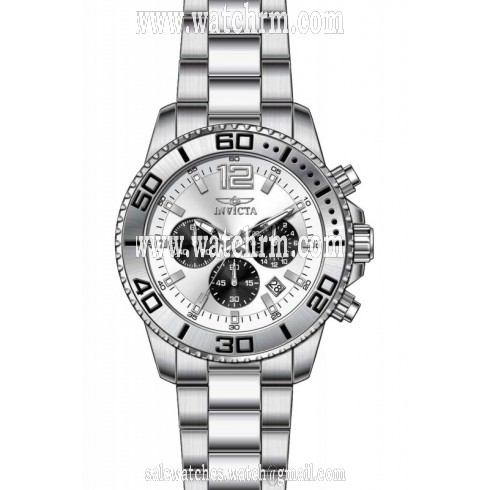 Invicta Pro Diver Chronograph Silver Dial Stainless Steel Men's Watch 17395