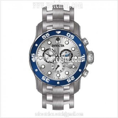 Invicta Pro Diver Chronograph Silver Dial Stainless Steel Men's Watch 80058