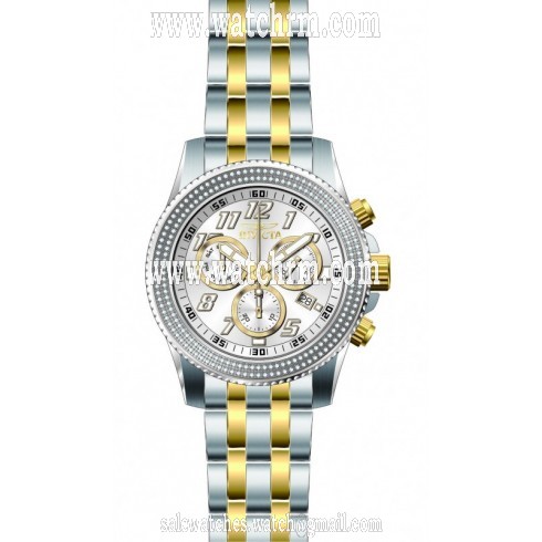 Invicta Pro Diver Chronograph Silver Dial Two-tone Men's Watch 16261