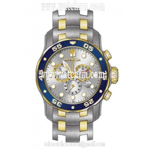 Invicta Pro Diver Chronograph Silver Dial Two-tone Men's Watch 80079