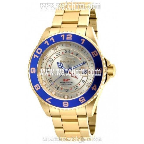 Invicta Pro Diver GMT Champagne Dial Two-tone Men's Watch 18243