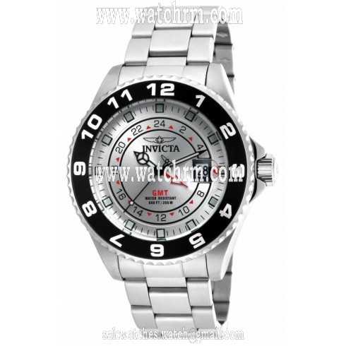 Invicta Pro Diver GMT Silver Dial Stainless Steel Men's Watch 18239