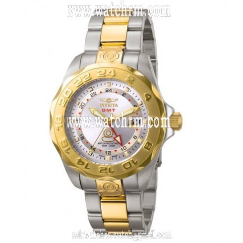 Invicta Pro Diver GMT Silver Dial Two-tone Men's Watch 5127