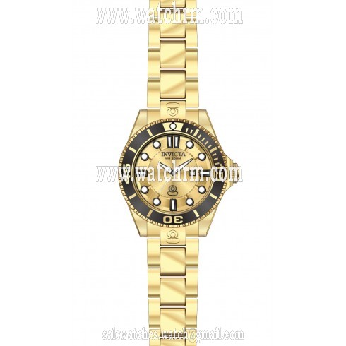 Invicta Pro Diver Gold Dial Gold-plated Ladies Watch 19819