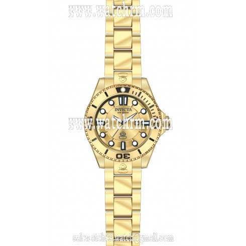Invicta Pro Diver Gold Dial Gold-plated Ladies Watch 19820