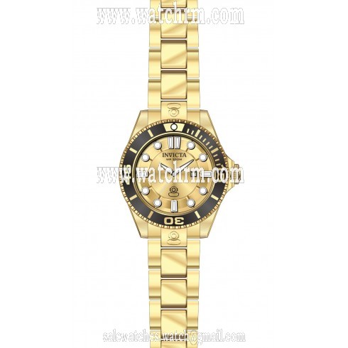 Invicta Pro Diver Gold Dial Gold-plated Ladies Watch 19823