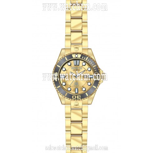 Invicta Pro Diver Gold Dial Gold-plated Ladies Watch 19824