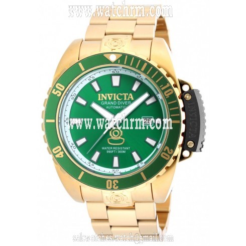 Invicta Pro Diver Automatic Green Dial Gold-tone Men's Watch 19869