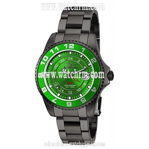 Invicta Pro Diver Green Dial Gunmetal Ion-plated Ladies Watch 18249