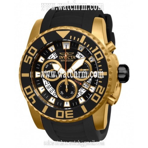 Invicta Pro Diver Grey Dial Black Polyurethane Men's Watch 14673