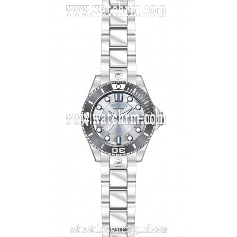 Invicta Pro Diver Grey Dial Stainless Steel Ladies Watch 19813
