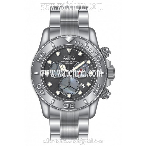 Invicta Pro Diver Gunmetal Dial Men's Chronograph Watch 20344