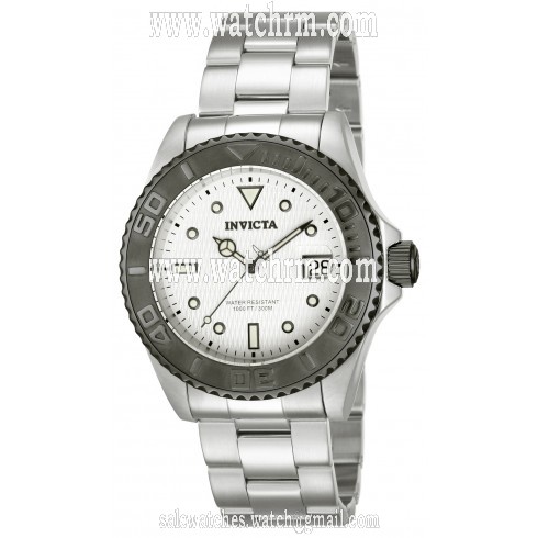 Invicta Pro Diver Metallic White Dial Stainless Steel Automatic Men's Watch 12838