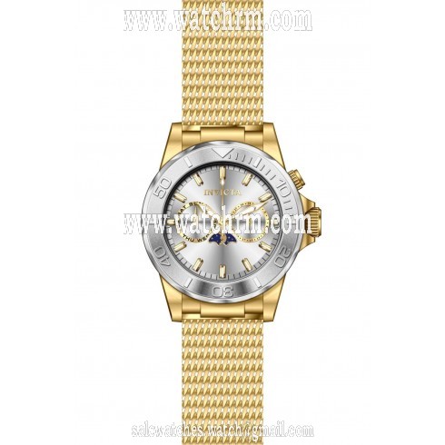 Invicta Pro Diver Moonphase Gold Dial Gold-Tone Stainless Steel Men's Watch 80326