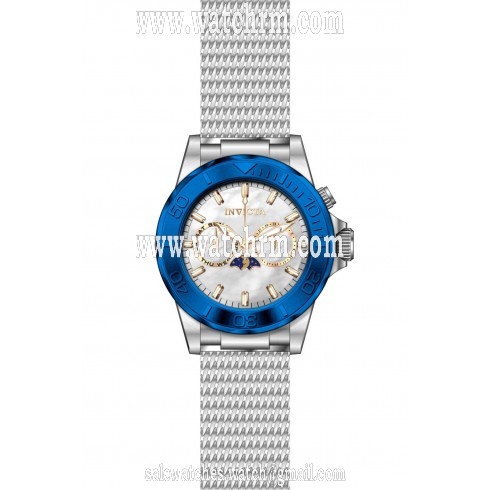 Invicta Pro Diver Moonphase Mother of Pearl Dial Stainless Steel Men's Watch 80321