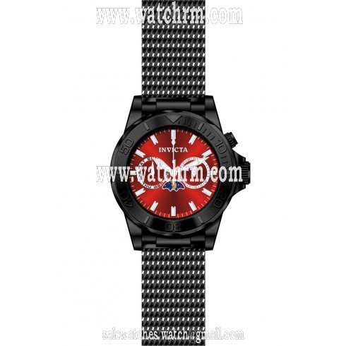 Invicta Pro Diver Moonphase Red Dial Black IP Stainless Steel Men's Watch 80334