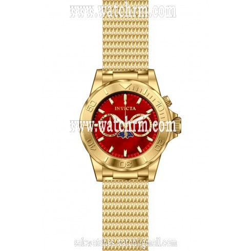 Invicta Pro Diver Moonphase Red Dial Gold-Tone Stainless Steel Men's Watch 80329