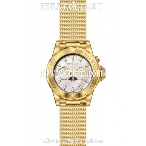 Invicta Pro Diver Silver Dial Gold-tone Stainless Steel Men's Watch 80328