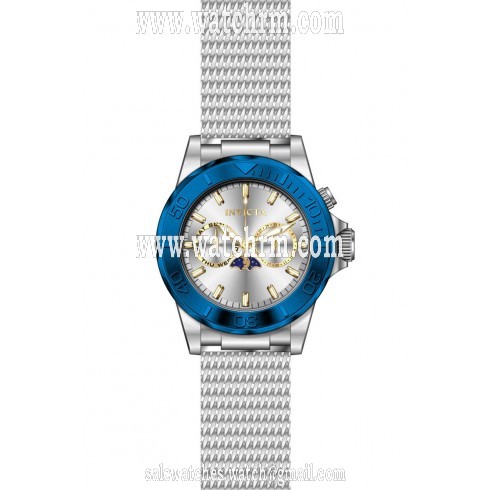 Invicta Pro Diver Moonphase Silver Dial Stainless Steel Men's Watch 80318