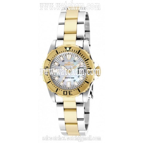 Invicta Pro Diver Mother of Pearl Dial Two-tone Ladies Watch 17385